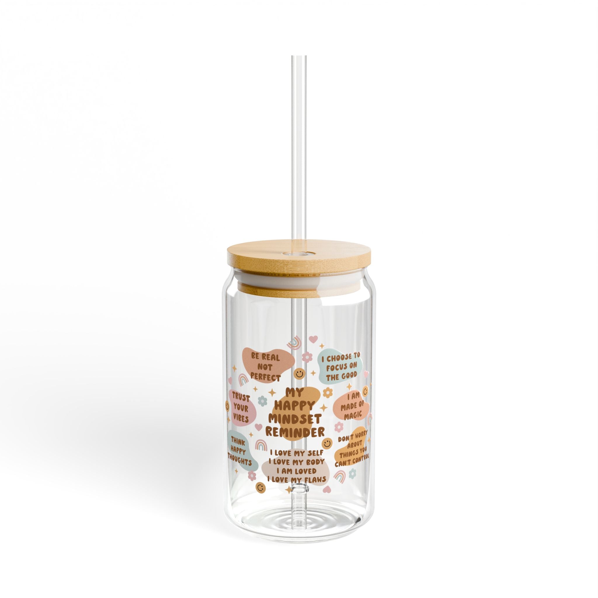 Happy Mindset Sipper Glass