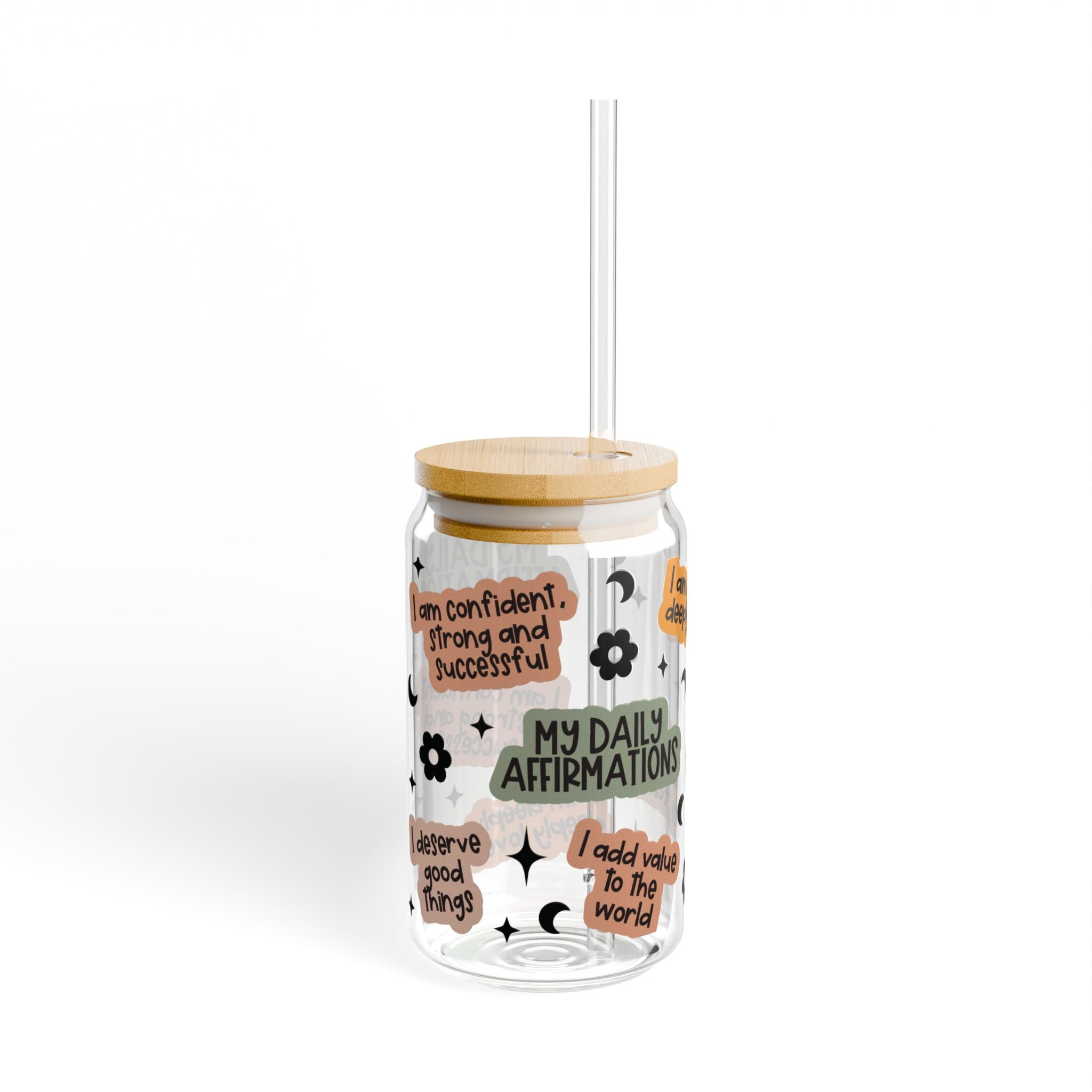 Daily Affirmation Sipper Glass