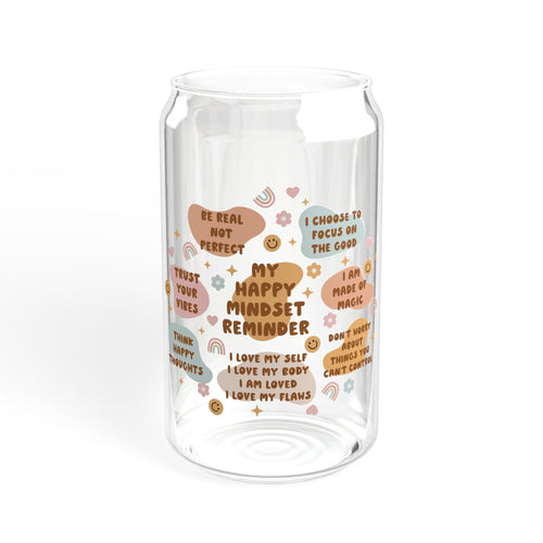 Happy Mindset Sipper Glass