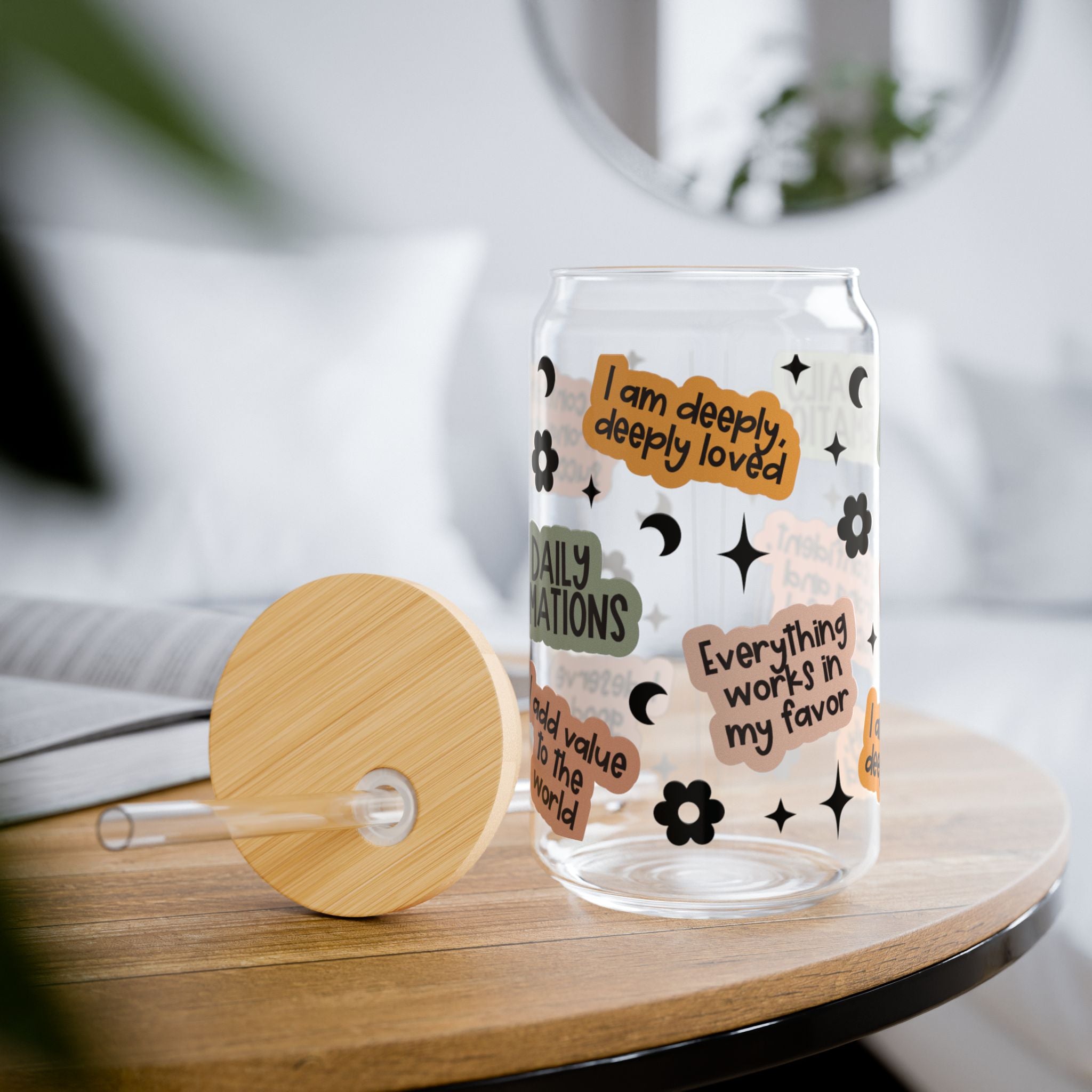 Daily Affirmation Sipper Glass